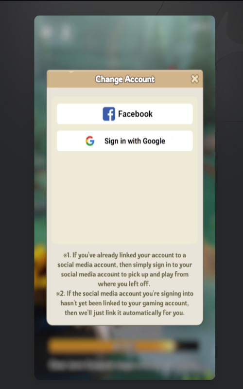 Screenshot: sign in