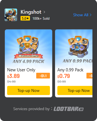 Kingshot top-up banner