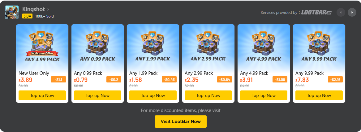 Kingshot top-up banner